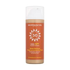 Opalovací přípravek na obličej Dermacol Sun Tinted Water Resistant Fluid SPF50 50 ml