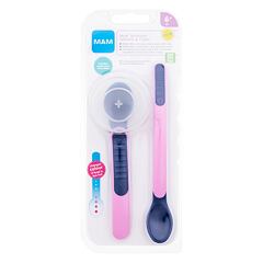 Nádobí MAM Heat Sensitive Spoons & Cover 6m+ Pink 1 ks