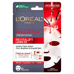 Pleťová maska L'Oréal Paris Revitalift Laser X3 Triple Action Tissue Mask 28 g