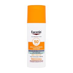 Opalovací přípravek na obličej Eucerin Sun Oil Control Tinted Dry Touch Sun Gel-Cream SPF50+ 50 ml Light