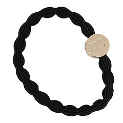Gumička na vlasy By Eloise London Letter Charms Gold B 1 ks Black