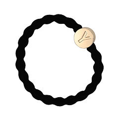 Gumička na vlasy By Eloise London Letter Charms Y 1 ks Black
