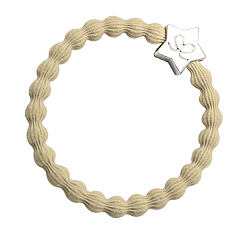 Gumička na vlasy By Eloise London Silver Star Sand 1 ks Sand