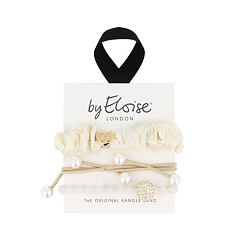 Gumička na vlasy By Eloise London Bangle Set White Party 1 ks