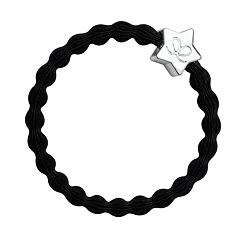 Gumička na vlasy By Eloise London Bling Charms Silver Diamanté Star 1 ks Black