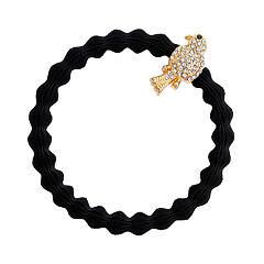 Gumička na vlasy By Eloise London Bling Charms Gold Diamanté Bird 1 ks černá