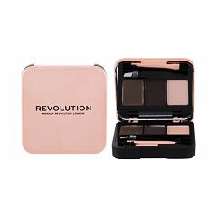Set a paletka na obočí Makeup Revolution London Brow Sculpt Kit 2,2 g Dark Brown
