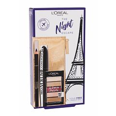 Řasenka L'Oréal Paris The Night Escape 9 ml Mega Black Kazeta