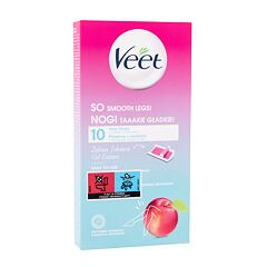 Depilační přípravek Veet So Smooth Legs! Wax Strips Nectarine 10 ks