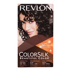 Barva na vlasy Revlon Colorsilk Beautiful Color 59,1 ml 30 Dark Brown poškozená krabička