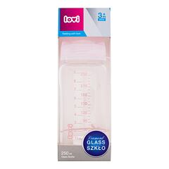 Kojenecká lahev LOVI Baby Shower Glass Bottle Pink 3m+ 250 ml