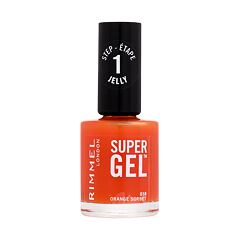 Lak na nehty Rimmel London Super Gel STEP1 12 ml 018 Orange Sorbet