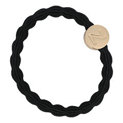 Gumička na vlasy By Eloise London Letter Charms Z 1 ks Black
