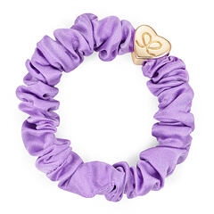 Gumička na vlasy By Eloise London Silk Scrunchie Gold Heart 1 ks Lilac