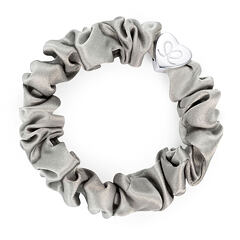 Gumička na vlasy By Eloise London Silk Scrunchie Silver Heart 1 ks Moonlight