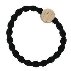 Gumička na vlasy By Eloise London Letter Charms Gold 1 ks W Black