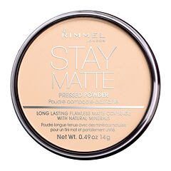 Pudr Rimmel London Stay Matte 14 g 006 Warm Beige poškozená krabička