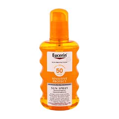 Opalovací přípravek na tělo Eucerin Sun Sensitive Protect Sun Spray Transparent SPF50 200 ml