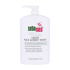 Tekuté mýdlo SebaMed Sensitive Skin Face & Body Wash 1000 ml