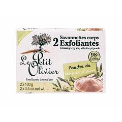 Tělový peeling Le Petit Olivier Exfoliating Body Soap Olive Pit Powder 200 g