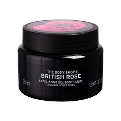 Tělový peeling The Body Shop British Rose Exfoliating Gel Body Scrub 250 ml