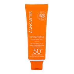 Opalovací přípravek na obličej Lancaster Sun Sensitive Luminous Tan Oil-Free Milky Fluid SPF50 50 ml