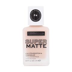 Make-up Revolution Relove Super Matte 2 in 1 Foundation & Concealer 24 ml F4