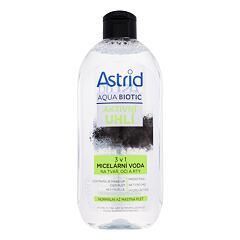Micelární voda Astrid Aqua Biotic Active Charcoal 3in1 Micellar Water 400 ml