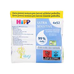 Čisticí ubrousky Hipp Babysanft Ultra Sensitive Wet Wipes 4x52 ks