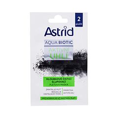 Pleťová maska Astrid Aqua Biotic Active Charcoal Cleansing Mask 2x8 ml