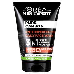 Čisticí gel L'Oréal Paris Men Expert Pure Carbon Anti-Imperfection 3in1 100 ml