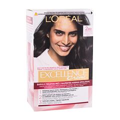 Barva na vlasy L'Oréal Paris Excellence Creme Triple Protection 48 ml 200 Black-Brown poškozená krabička
