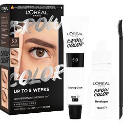 Barva na obočí L'Oréal Paris Brow Color Semi-Permanent Eyebrow Tint 1 ks 5.0 Brunette