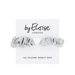 Gumička na vlasy By Eloise London Silk Scrunchie Silver Heart Moonlight 1 ks