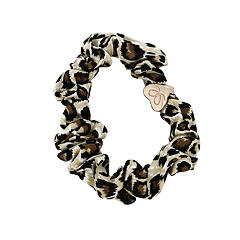 Gumička na vlasy By Eloise London Silk Scrunchie Gold Heart Leopard 1 ks