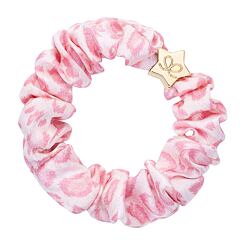 Gumička na vlasy By Eloise London Silk Scrunchie Gold Star 1 ks Pink Leopard