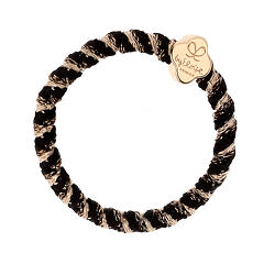 Gumička na vlasy By Eloise London Woven Gold Quatrefoil 1 ks Golden Graphite