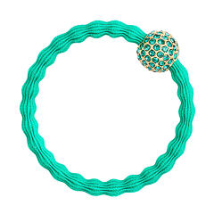 Gumička na vlasy By Eloise London Bling Charms Disco Ball 1 ks Emerald Green