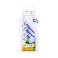 Vůně do auta Yankee Candle Clean Cotton Vent Stick 4 ks