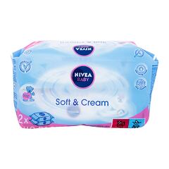 Čisticí ubrousky Nivea Baby Soft & Cream 2x63 ks