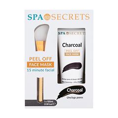 Pleťová maska Xpel Spa Secrets Charcoal Peel Off Face Mask 100 ml Kazeta