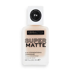 Make-up Revolution Relove Super Matte 2 in 1 Foundation & Concealer 24 ml F4