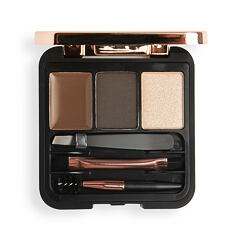 Set a paletka na obočí Makeup Revolution London Brow Sculpt Kit 2,2 g Dark Brown