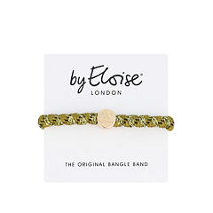 Gumička na vlasy By Eloise London Woven Gold Circle Olive Green 1 ks