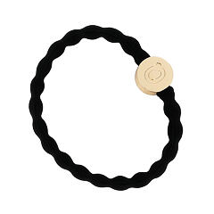 Gumička na vlasy By Eloise London Letter Charms Gold Q 1 ks Black