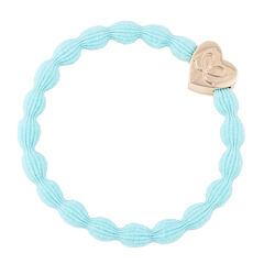 Gumička na vlasy By Eloise London Gold Heart Turquoise 1 ks Turquoise