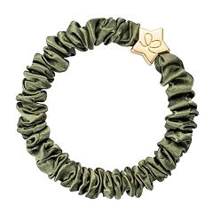 Gumička na vlasy By Eloise London Skinny Silk Scrunchie Gold Star 1 ks Olive Green
