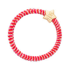 Gumička na vlasy By Eloise London Velvet Gold Star 1 ks Pink Fizz