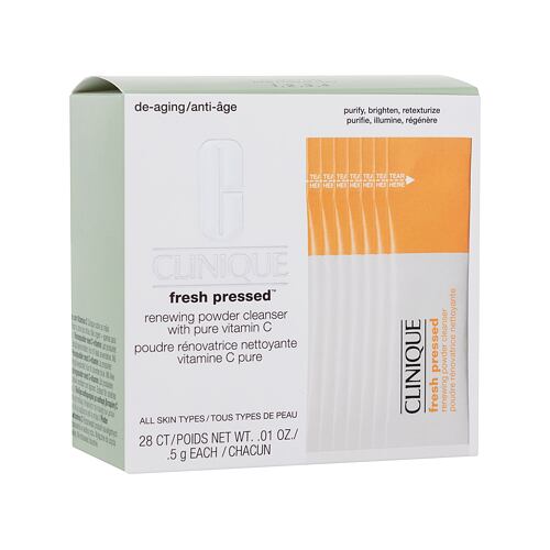Čisticí pěna Clinique Fresh Pressed Renewing Powder Cleanser 28x5g g poškozená krabička