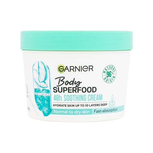 Tělový krém Garnier Body Superfood 48h Soothing Cream Aloe Vera + Magnesium 380 ml
